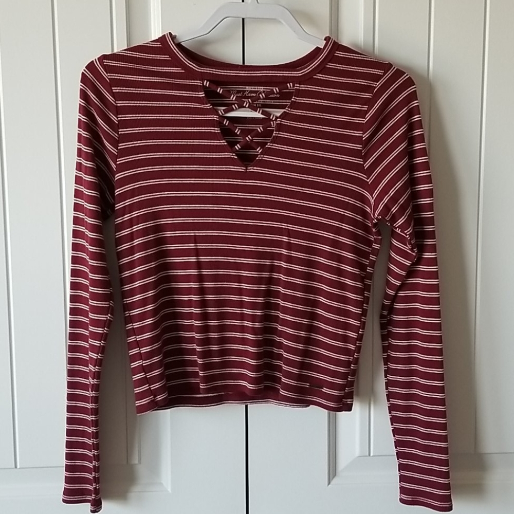 Hollister Striped Long Sleeve Shirt